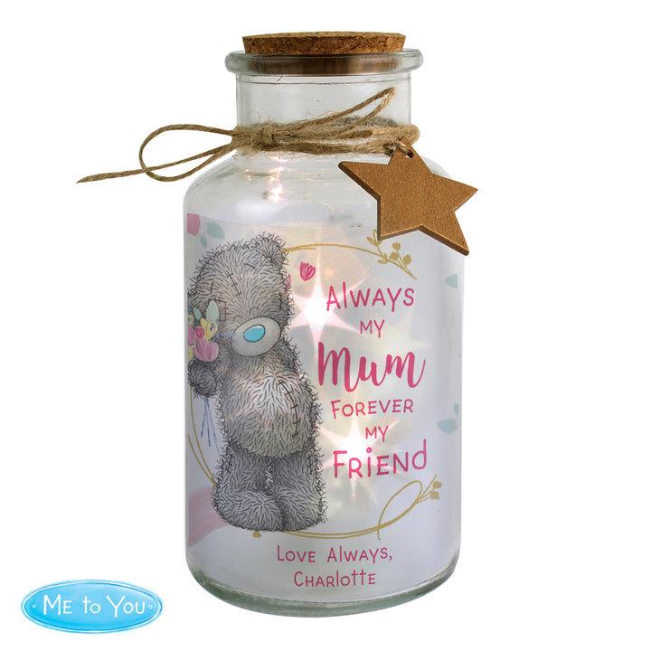 Buy Personalised Me To You Forever My Friend LED Glass Jar available now at www.giftsfinder.co.uk