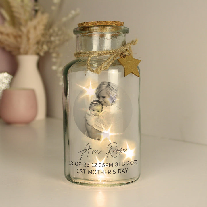 Buy Personalised Photo Upload LED Glass Jar at www.giftsfinder.co.uk