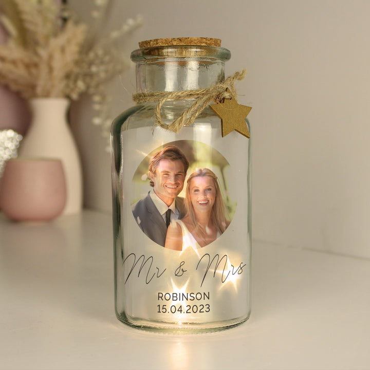 Buy Personalised Photo Upload LED Glass Jar at www.giftsfinder.co.uk