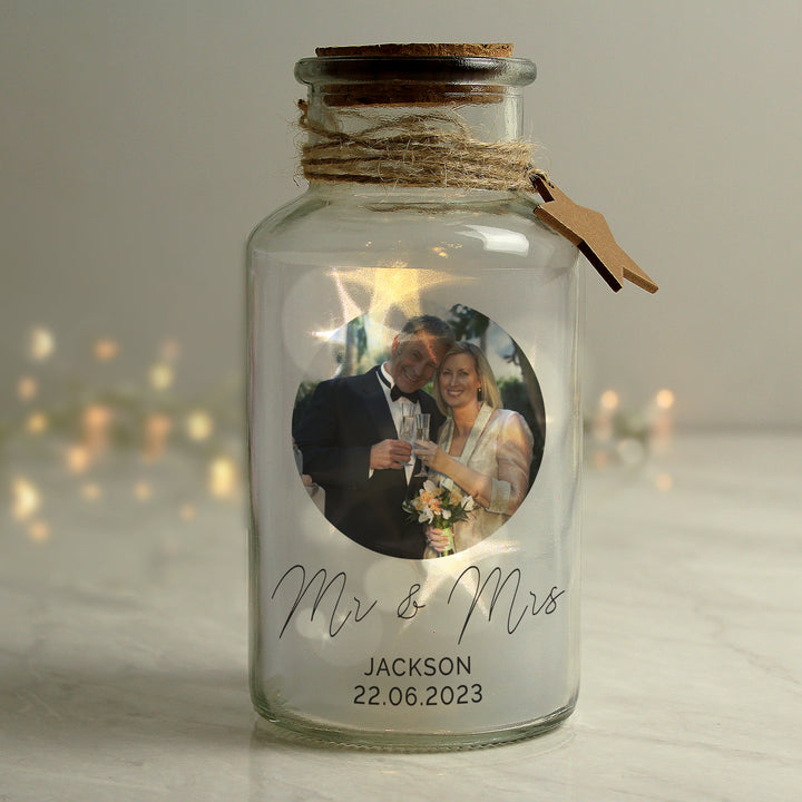 Buy Personalised Photo Upload LED Glass Jar at www.giftsfinder.co.uk