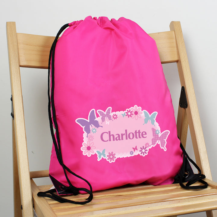 Buy Personalised Butterfly Swim & Kit Bag available now at www.giftsfinder.co.uk