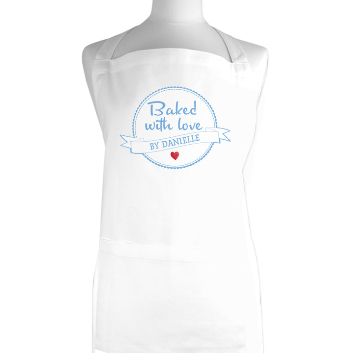 Personalised Baked With Love Apron - part of the Gifts Finder Personalised Aprons collection