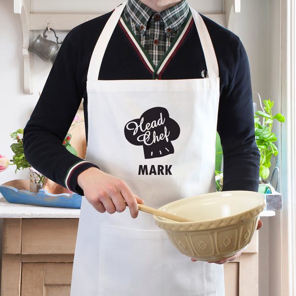 Buy Personalised Head Chef Apron available now at www.giftsfinder.co.uk