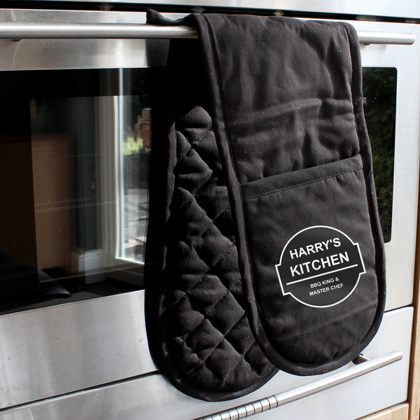 Buy Personalised BBQ & Grill Oven Gloves at www.giftsfinder.co.uk