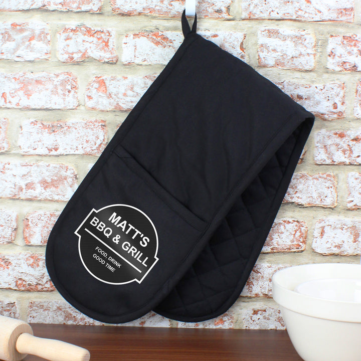 Buy Personalised BBQ & Grill Oven Gloves at www.giftsfinder.co.uk