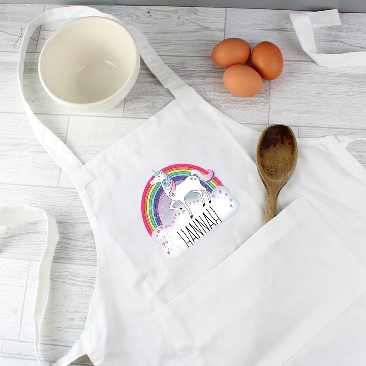 Buy Personalised Unicorn Children's Apron at www.giftsfinder.co.uk