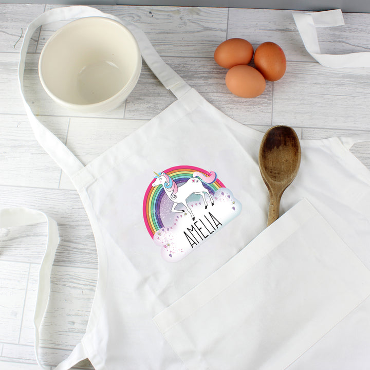 Buy Personalised Unicorn Children's Apron at www.giftsfinder.co.uk