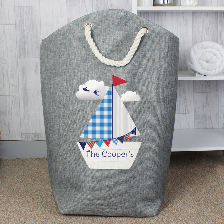 Buy Personalised Sailboat Storage Bag at www.giftsfinder.co.uk