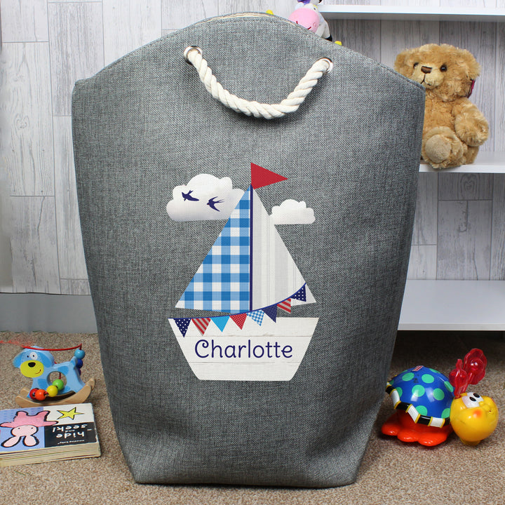 Buy Personalised Sailboat Storage Bag at www.giftsfinder.co.uk