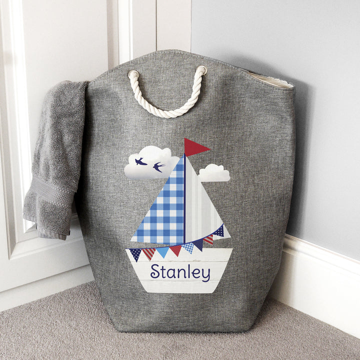 Buy Personalised Sailboat Storage Bag at www.giftsfinder.co.uk