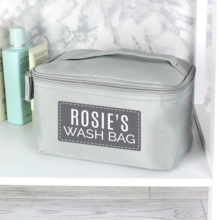 Buy Personalised Classic Grey Toiletry Bag available now at www.giftsfinder.co.uk