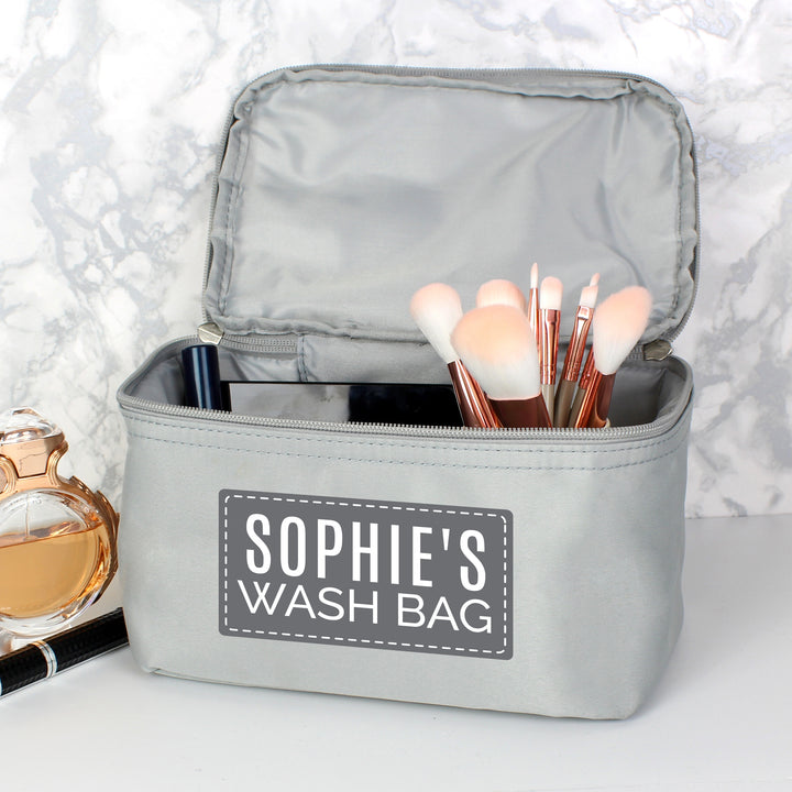 Buy Personalised Classic Grey Toiletry Bag available now at www.giftsfinder.co.uk