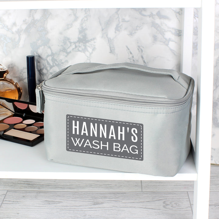 Buy Personalised Classic Grey Toiletry Bag available now at www.giftsfinder.co.uk