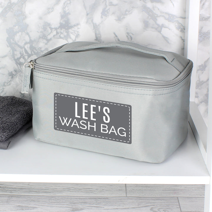 Buy Personalised Classic Grey Toiletry Bag available now at www.giftsfinder.co.uk