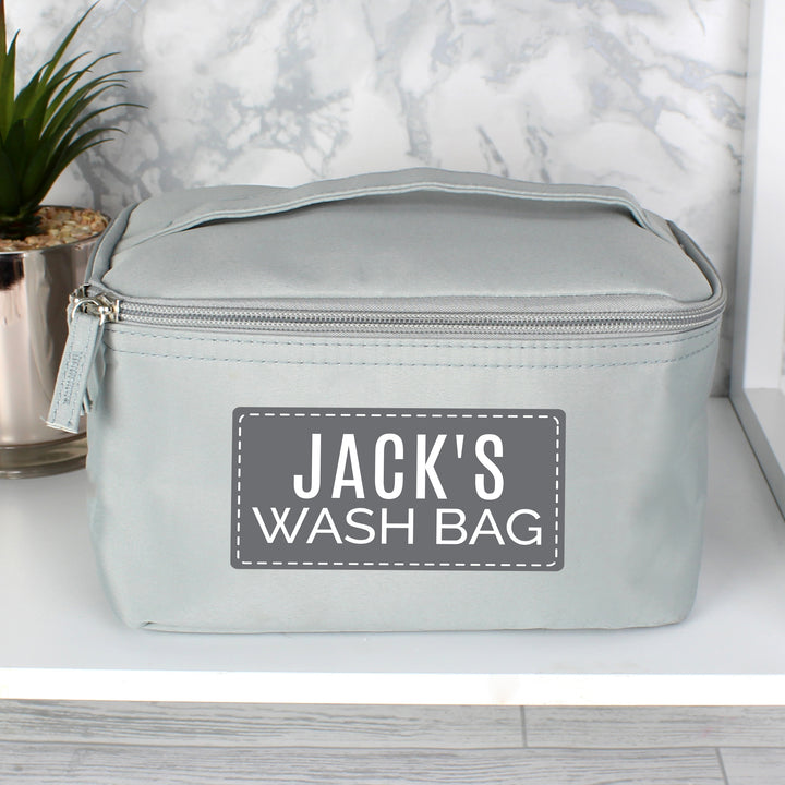 Buy Personalised Classic Grey Toiletry Bag available now at www.giftsfinder.co.uk