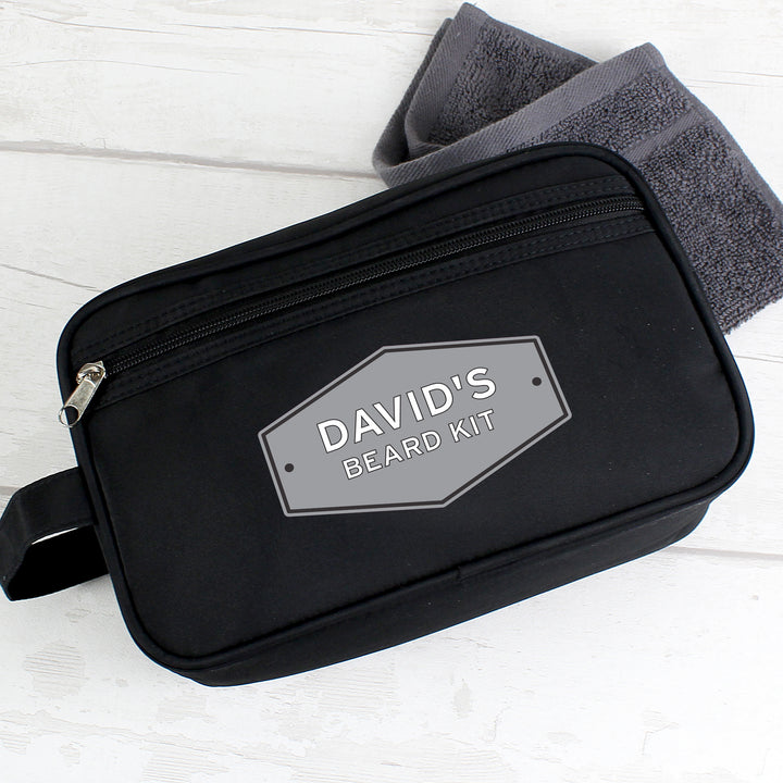 Personalised Plaque Black Vanity Bag - part of the Gifts Finder Personalised Vanity Bags collection