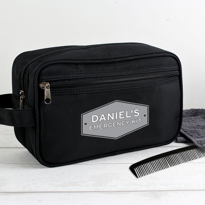 Personalised Plaque Black Vanity Bag - part of the Gifts Finder Personalised Vanity Bags collection