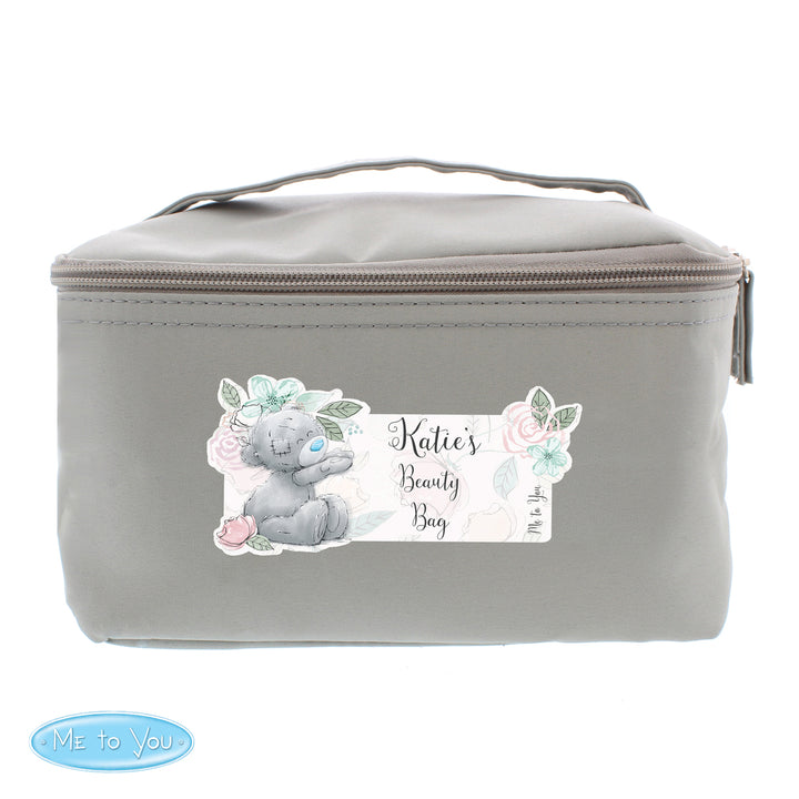 Buy Personalised Me to You Floral Grey Vanity Bag at www.giftsfinder.co.uk