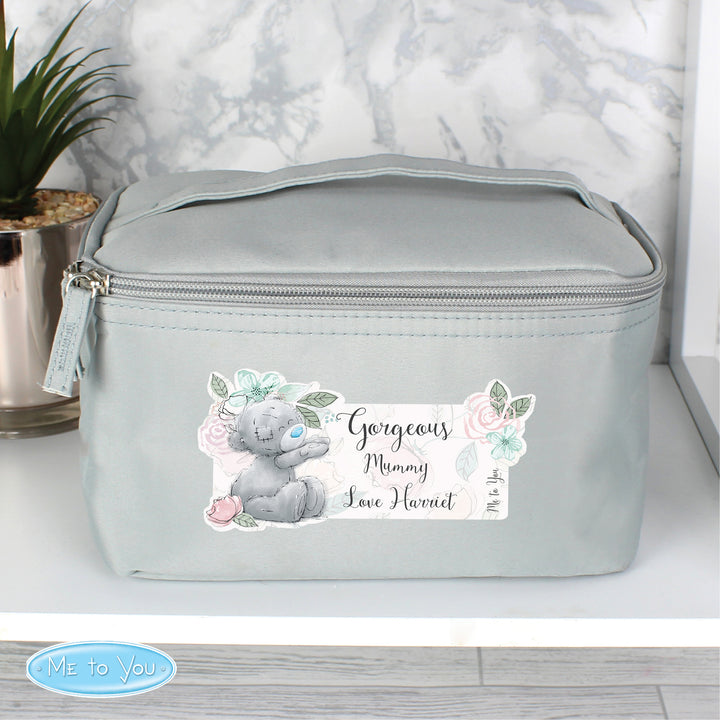 Buy Personalised Me to You Floral Grey Toiletry Bag available now at www.giftsfinder.co.uk