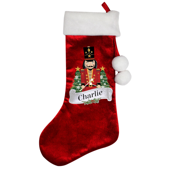 Personalised Nutcracker Red Stocking - part of the Gifts Finder Personalised Children's Christmas Stockings collection