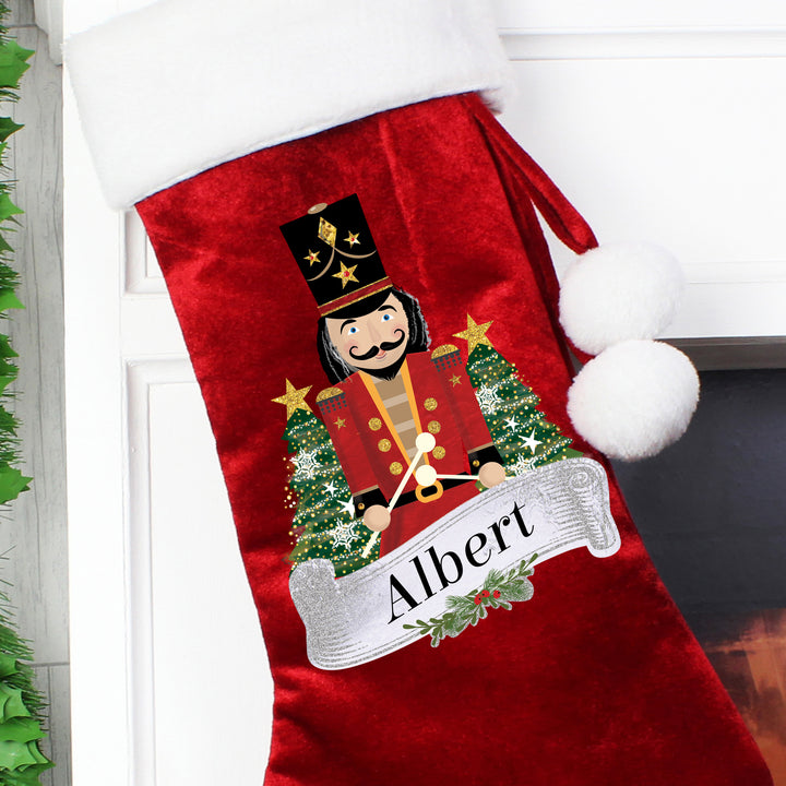 Personalised Nutcracker Red Stocking - part of the Gifts Finder Personalised Children's Christmas Stockings collection