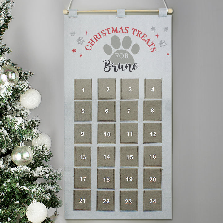 Buy Personalised Pet Advent Calendar In Silver Grey at www.giftsfinder.co.uk