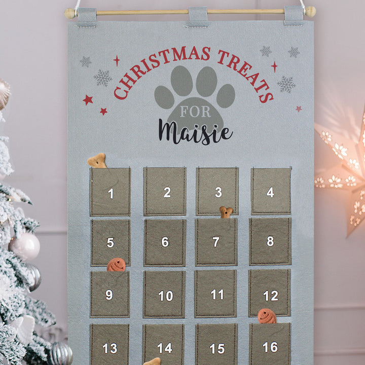 Buy Personalised Pet Advent Calendar In Silver Grey at www.giftsfinder.co.uk