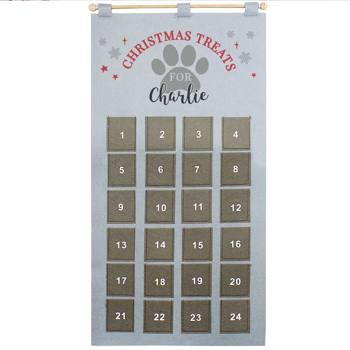 Buy Personalised Pet Advent Calendar In Silver Grey at www.giftsfinder.co.uk