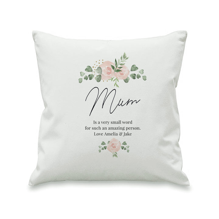 Buy Personalised Abstract Rose Cream Cushion Cover at www.giftsfinder.co.uk