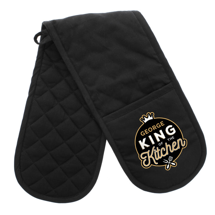 Personalised King Of The Kitchen Oven Gloves - part of the Gifts Finder Personalised Oven Gloves collection