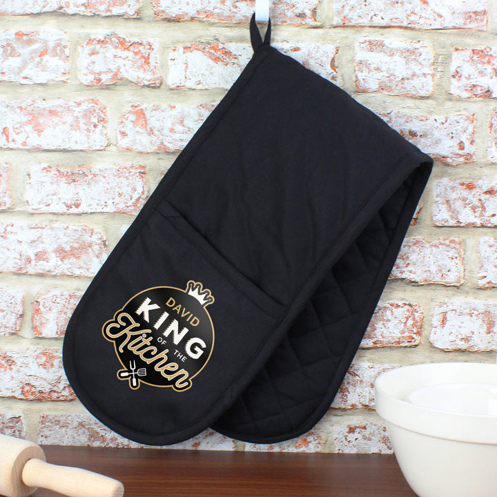 Personalised King Of The Kitchen Oven Gloves - part of the Gifts Finder Personalised Oven Gloves collection