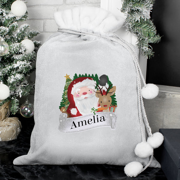 Buy Personalised Christmas Santa Grey Sack available now at www.giftsfinder.co.uk