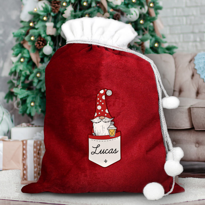 Buy Personalised Gonk Family Red Christmas Sack - Male available now at www.giftsfinder.co.uk