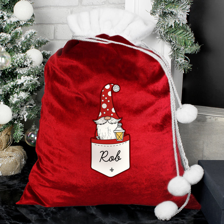 Buy Personalised Gonk Family Red Christmas Sack - Male available now at www.giftsfinder.co.uk