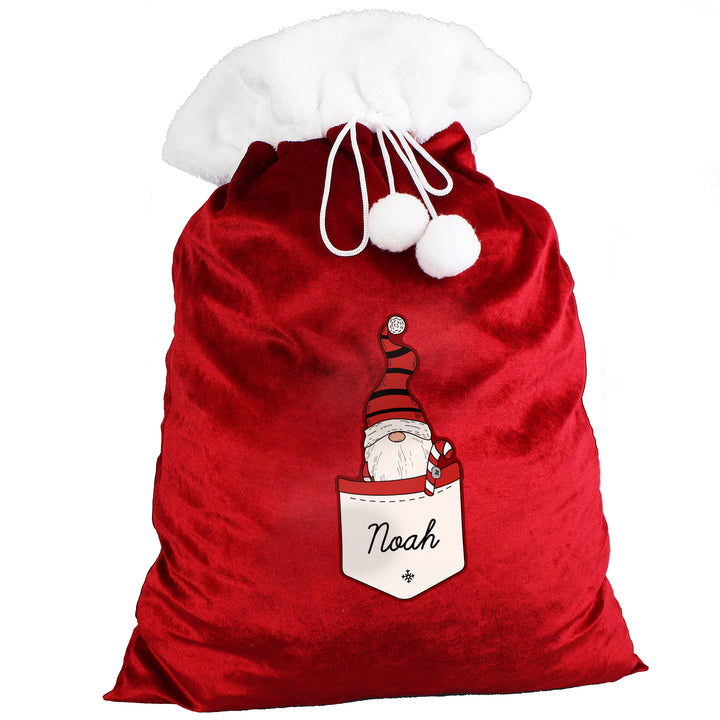 Buy Personalised Gonk Family Red Christmas Sack - Boy available now at www.giftsfinder.co.uk