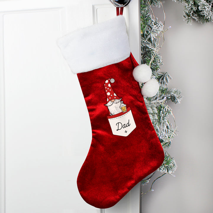 Buy Personalised Gonk Family Red Christmas Stocking- Male available now at www.giftsfinder.co.uk