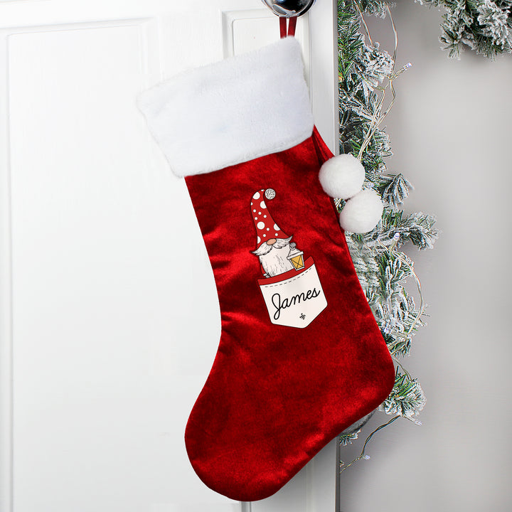 Buy Personalised Gonk Family Red Christmas Stocking- Male available now at www.giftsfinder.co.uk