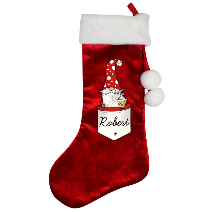 Buy Personalised Gonk Family Red Christmas Stocking- Male available now at www.giftsfinder.co.uk