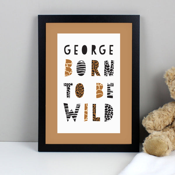 Buy Personalised Born To Be Wild A4 Framed Print available now at www.giftsfinder.co.uk