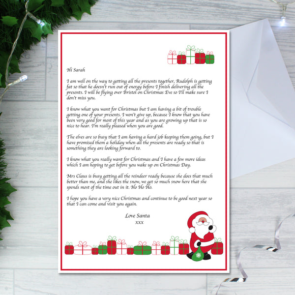 Personalised Santa Letter in gift category Personalised Santa Letters