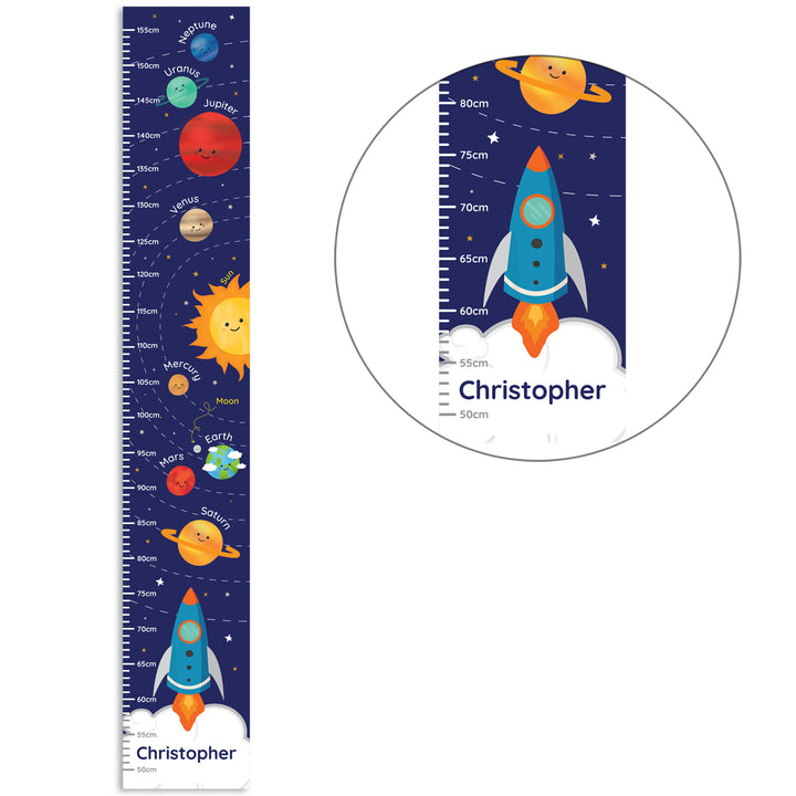 Personalised Solar Space System Height Chart in gift category Keepsakes