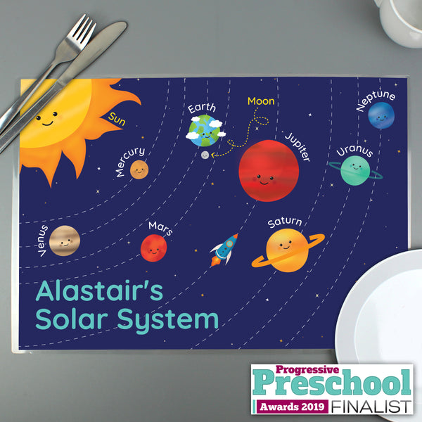 Buy Personalised Solar System Placemat at www.giftsfinder.co.uk