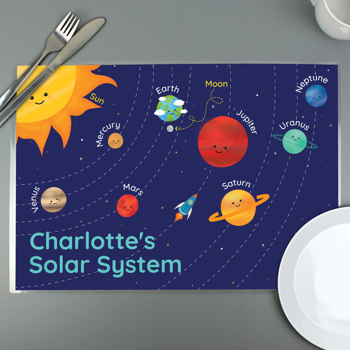 Buy Personalised Solar System Placemat at www.giftsfinder.co.uk