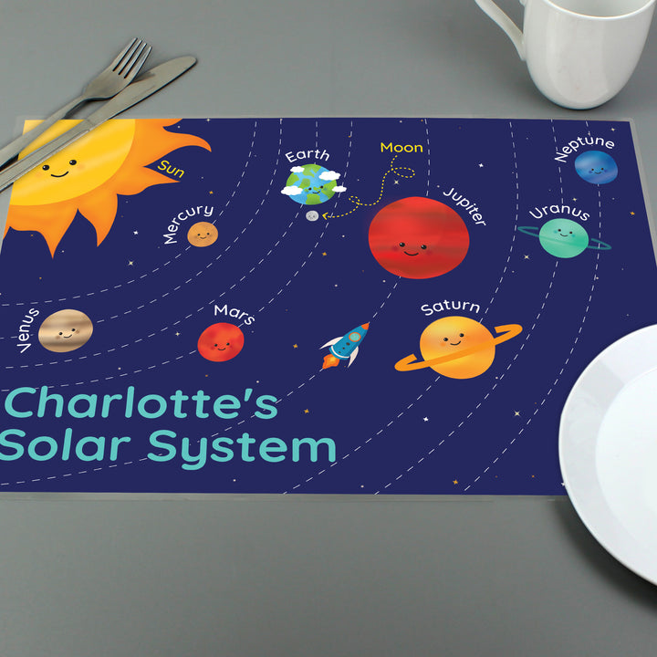 Buy Personalised Solar System Placemat at www.giftsfinder.co.uk