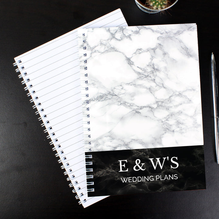 Buy Personalised Marble Effect A5 Notebook at www.giftsfinder.co.uk