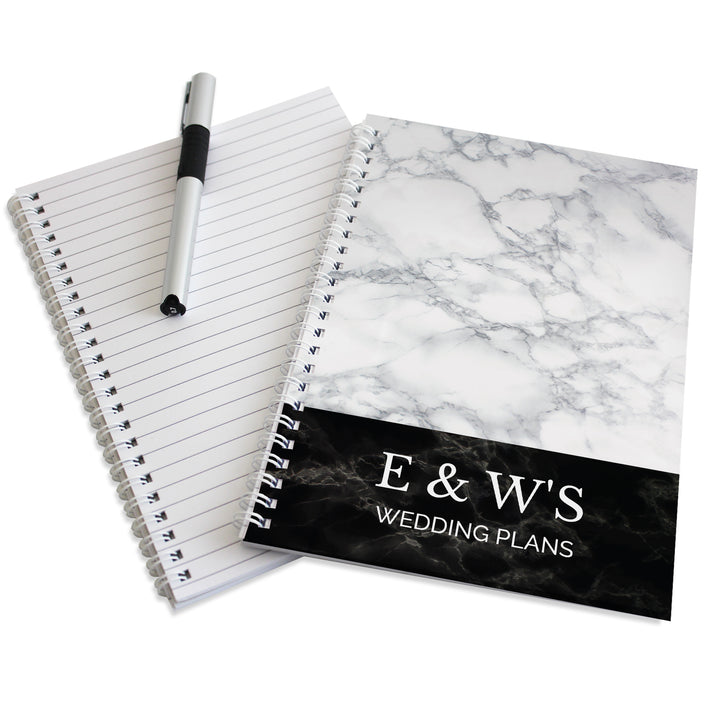 Buy Personalised Marble Effect A5 Notebook at www.giftsfinder.co.uk