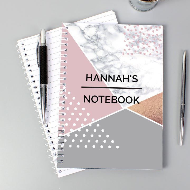 Personalised Geometric A5 Notebook - part of the Gifts Finder Personalised Notebooks collection