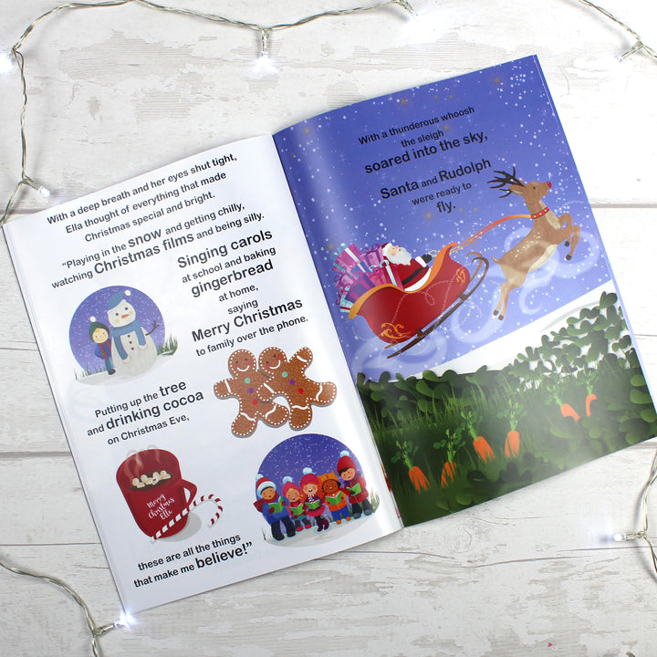 Buy Personalised Girls "It's Christmas" Story Book, Featuring Santa and his Elf Twinkles at www.giftsfinder.co.uk