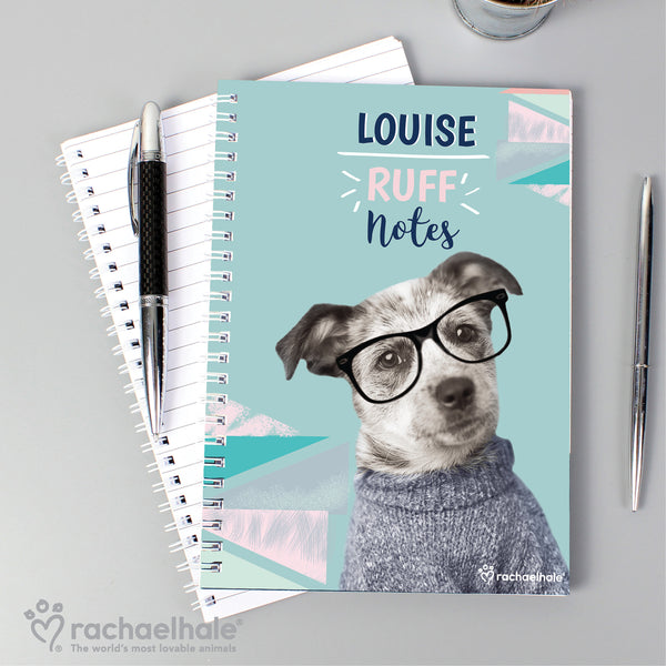 Buy Personalised Rachael Hale 'Ruff Notes' Dog A5 Notebook at www.giftsfinder.co.uk