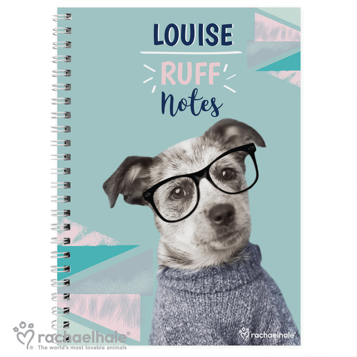 Buy Personalised Rachael Hale 'Ruff Notes' Dog A5 Notebook at www.giftsfinder.co.uk